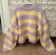 Pastel Stripe Sweater in Purple Multi