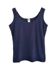 ANNE Klein navy scoop neck basic tank top size 1X