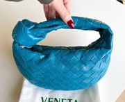 Bottega Veneta Jodie Mini Knotted Intrecciato Leather Tote Bag in Blue