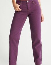 PacSun Purple Eco Violet Low Rise Straight Leg Jeans Size 23 NWT!