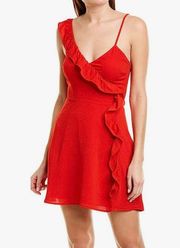 Women's Walk on by Bubble Crepe Ruffle Dress Sz 0