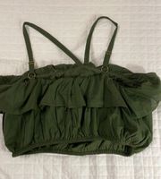 J Crew Army Green Crop Top 