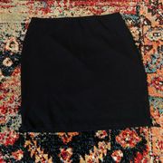 black mini skirt