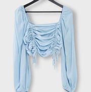 Light Blue Urban Bliss Ruched Top