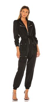 New Revolve Lovers and Friends Curtis black utility style jumpsuit Small