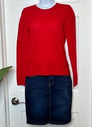 Red cashmere sweater