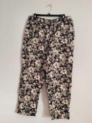 Jones New York Sport Stretch Floral Capri Pants 16