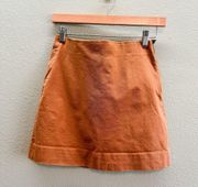 Everlane Camel Denim A-Line Mini Skirt - Size 2