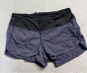 Lululemon Speed Up Shorts in Black Purple Size 4 EUC