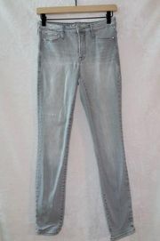 Athleta Gray Wash Denim High Rise Sculptek Ultra Skinny Jeans size 4