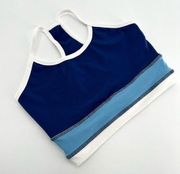 ELECTRIC & ROSE Blue Color Block Racer Back Mia Bra