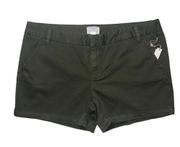 Olive Sarma Cotton Twill Shorts - Size 16