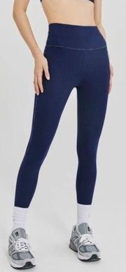 NWT Bandier x Something Navy High Rise Legging in Navy & Rainbow Stitch Small