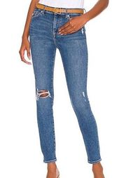 Lovers + Friends Low Rise Skinny Distressed Jeans