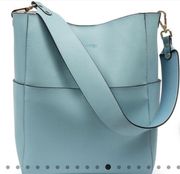 Lotty Leather Hobo Bag Baby Blue