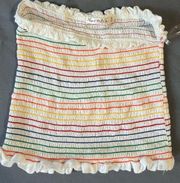 Rainbow Stripe Stretch Tube Top