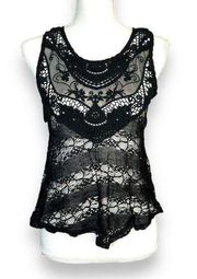 Moon Collection Gothic Boho Lace Tank Top