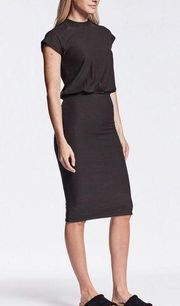 James Perse Blouson Raglan Surf Dress in Carbon