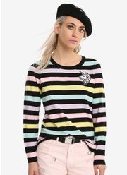 pastel stripe unicorn sweater