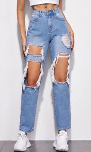 Distressed Mom Jeans