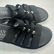 Italian Shoemakers Wedge Sandals Black Size 8