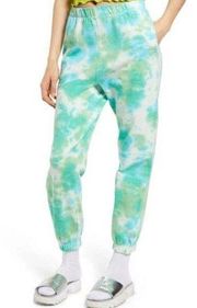 BP . Women's Green Blue Tie Dye Jogger Sweatpants Size S NWT