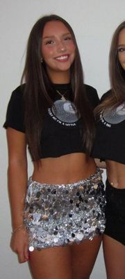 Silver Sequin Skirt