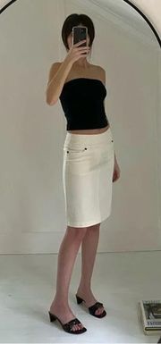 Chadwick’s Y2K Corduroy Pencil Skirt in Ivory Size 2P