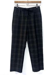 Aritiza Babaton The Group Jimmy Okeeffe Plaid Cropped Pants Gray Small