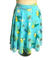 Modcloth Collectif skirt woman’s Meg tropical Turtle Sea Print swing Skirt New 4