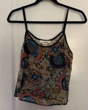 Sans Souci Patterned Crop Top Size Large