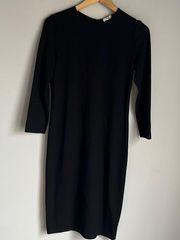 Vince Women's Black 3/4 Sleeve Knee-Length Sheath Dress Size Small