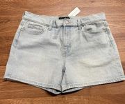 Banana Republic Light Wash Denim Jean Mom Shorts Womens Size 28/6 High Waisted