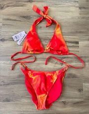 NWT  Red/Orange Bikini