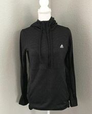 Adidas Women Hooded Black Sweater Medium