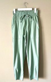 LIKE AN ANGEL | Green Tapered Leg Paper Bag Faux Leather Pants Sz M