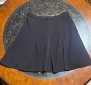 White House Black Market Pleated Black Mini Skirt Sz 8