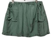 Lacoste Army Green Pocket  A Line Mini Lined Skirt Medium See Description