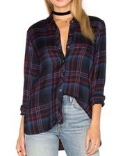 Anthropologie Michael Stars Plaid Relaxed Fit Boyfriend Flannel XS
