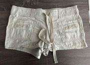 Khaki Linen Shorts