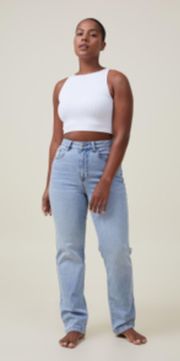 Curvy Straight Stretch Jeans