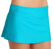 Athleta Shirred Band Bora Bora Blue Swim Skirt