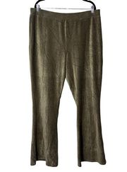 Arizona Jean Co Casual Olive Green Flare Leg Pull On Corduroy Pants XXL NWT