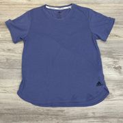 Adidas Training Aeroready Lavender Soft Short Sleeve Round Neck T-Shirt Small