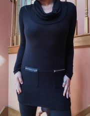 Long Black Fitted Sweater 