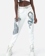 Adika White Dragon Jeans Women’s Medium