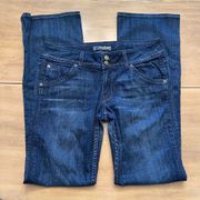 Hudson Flap Pocket Double Button Bootcut Denim Jeans Blue Size 31