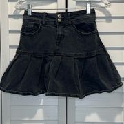 Wild Fable Black denim mini skirt size 0  Target unlined juniors