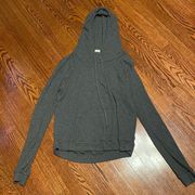 Brandy Melville  Gray Ribbed Hoodie