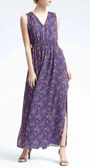 Paisley Gathered Maxi Dress